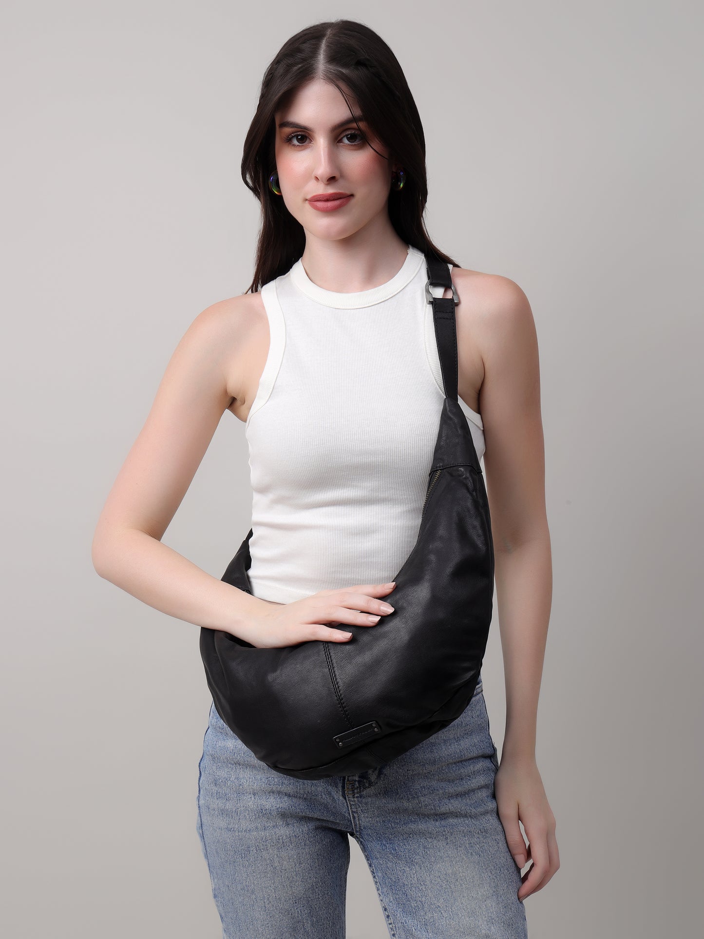 Leather Emily Shoulder Bag | Meera Creation x Allan Feder